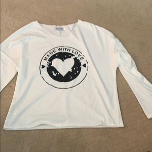 “Made with Love sweat shirt top never worn